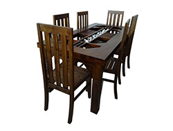 Wooden Dining Table With Six Chairs